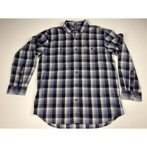 Carhartt‎ Relaxed Fit Plaid Flannel Long Sleeve Button Up Shirt Men's Large